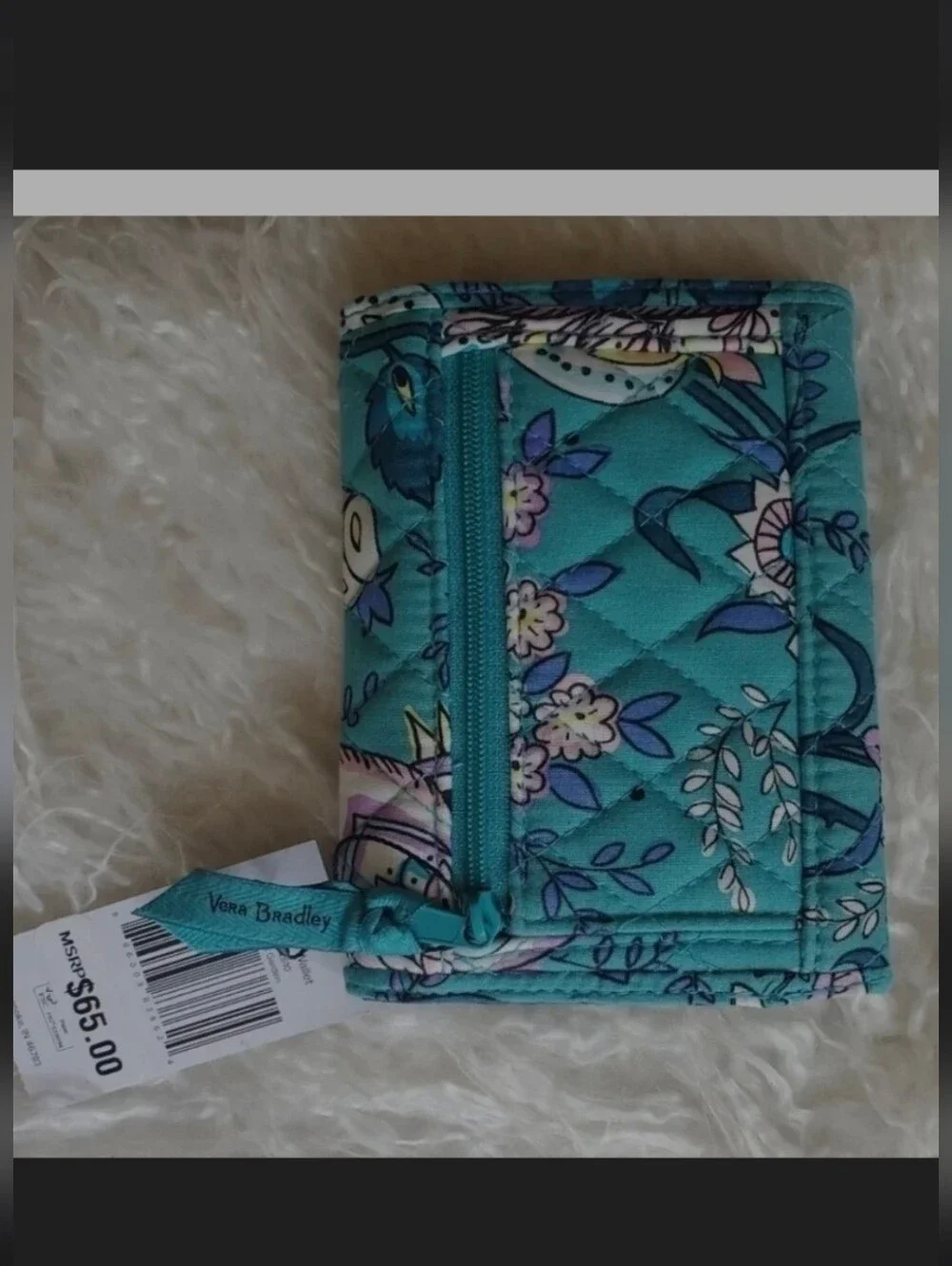 Vera Bradley RFID Blue Floral small billfold & Vera blad clear floral cosmetic